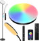 RGB Stehlampen für Wohnzimmer, moderne LED Stehlampe mit Leselicht, farbwechselnde Stehlampe mit stufenloser Dimmung, Stehlampe mit Fernbedienung/Touch/APP Steuerung für Schlafzimmer, Büro(Länglich)