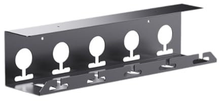 BaotyJie Under Desk Wire Organizing Shelf Cable Raceway Practical Rust Resistant Power Socket Cord Shelf for Home Use Kitchen Office, Large