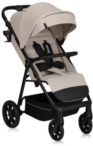 LIONELO IVA Buggy bis zu 22 kg von 6 Monaten bis 4 Jahre Schwenkbare 360° Räder Volle Stoßdämpfung Verstellbare Rückenlehne und höhenverstellbares Verdeck XXL UPF50+ Premium Stoff