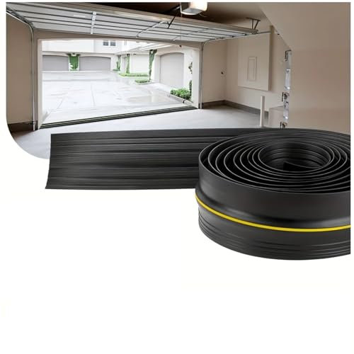 XINFAPAI Joint de seuil de porte de garage en PVC souple, étanche, résistant aux intempéries, bande de remplacement facile à couper, remplacement de joint de porte de garage en caoutchouc bricolage,3m