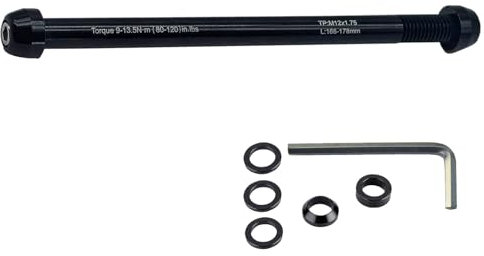 HunicandIU Perno Passante Per Rullo Bici Strada,Adattatore Ruota Posteriore Per Ciclismo Rullo Sostitutivo | Larghezza Regolabile Accessorio Allenamento Uomo Donna