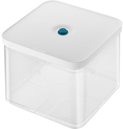 ZWILLING FRESH & SAVE CUBE La Mer Box, Größe 2L, Modulare & Stapelbare Vorratsdose, Vakuumierbare Aufbewahrung, Transparent-La Mer
