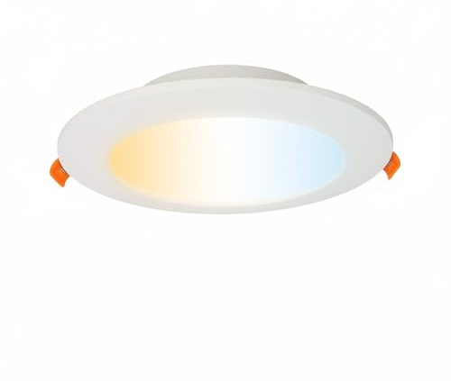 LED Einbauleuchte 230V 3CCT 12W 3000K/4000K/6500K 1050lm-Ø110mm Deckenspots Ultra Flach Einbaustrahler LED Downlight Rund, Nicht Dimmbar, Deckenleuchte Weiß für Küche, Wohnzimmer, Flur- Horoz Electric