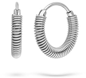 LIEBESKIND BERLIN Twist Creole - Creole aus Edelstahl - Silber - 1,7 cm - Scharnierverschluss - wasserfest & hautfreundlich