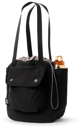 Bellroy Cinch Tote, Leichte Schultertasche - Black | 16L leichte Tote-Bag mit Außenfächern, Pop-Pockets, Gepäckdurchreiche und Kordelzugverschluss