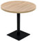 vidaXL Bistrotisch MDF Stahl Rund 80x75cm Eichenoptik Stehtisch Bartisch Tisch