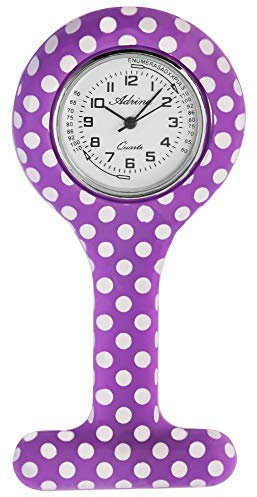 Adrina Unisex – Uhr Krankenschwesteruhr Ansteckuhr Revers Analog Quarz 4100008-006