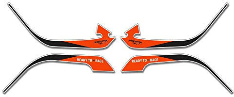 Resin Bike Aufkleber Motorrad Kompatibel Mit KTM 1290 Super Adventure R UND S 2017-2018 Schwarz Schutz Griffe Passagier Von Hülle PU Graffi. Set 4 Aufkleber 3D Harz
