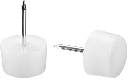 sourcing map Furniture Feet Nail Plastic Glide Nails Chair Table Leg Protector Pads 14mm Dia 20pcs