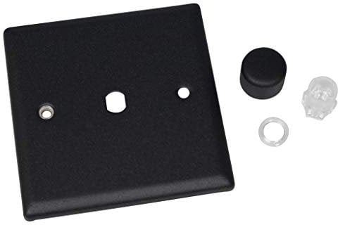 Varilight WY1.MB Urban Matt Black 1 Gang Dimmer Plate Only + Knobs