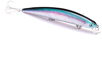 L-MEIQUN, 1PC Wobblers 8 Couleurs 13cm / 15,4 g Dur appâts Minnow Crank Pêche Leurres Basse Frais d'eau salée 4# VMC Hooks Qualité (Couleur : 004)