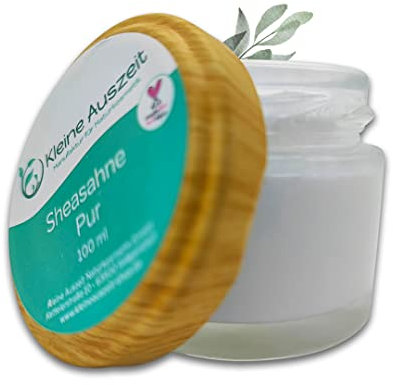 Kleine Auszeit Manufaktur, Sheasahne Pur, reichhaltige Bodylotion ohne Duft oder Farbe, vegan, 100 ml