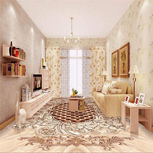 gemalte Rose Blume Kunst Marmor Bodentapete dicke selbstklebende PVC Boden Wandfarbe Farbe-200 * 140cm