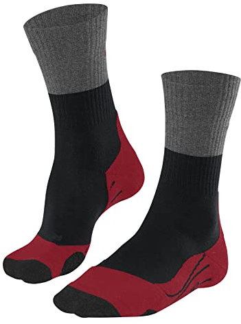 FALKE Herren Wandersocken TK2 Explore M SO Wolle Funktionsmaterial antiblasen dick 1 Paar, Schwarz (Black 3008), 42-43