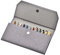 erofa 12 Füllfederhalter Etui Grau Organizer Tasche Portfolio, Wasserdichter Canvas Stifthalter mit Trennschlitz