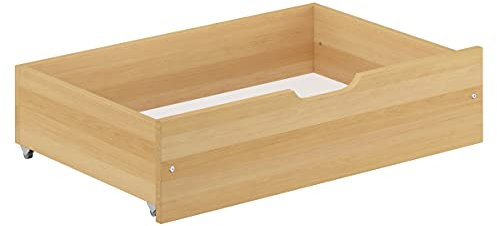 Erst-Holz Einzelner Bettkasten für Bett 60.45 Buche farblos lackiert - 90.10-BS35