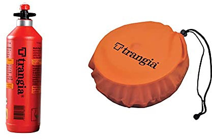 Trangia Fuel Bottle with Safety Valve, 0.5 L & Series Stove Bags, Size 25 - Orange