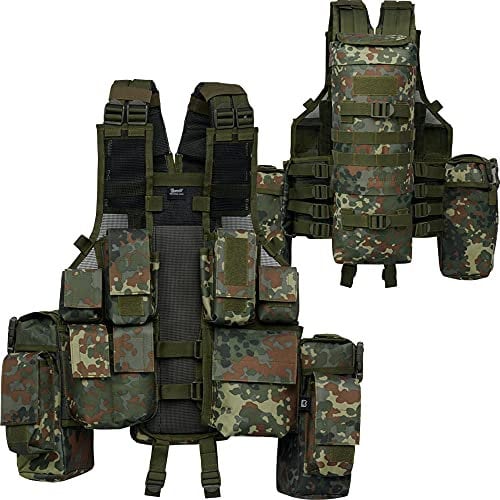 Brandit Herren Tactical Vest, Flecktarn, OS