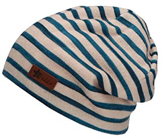 Sterntaler Baby Jungen Beanie Baby Slouch-Beanie Streifen Mütze - Beanie Baby, Kinderbeanie - gefüttert mit Baumwoll Fleece - natur, 43