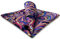S&W SHLAX&WING Fazzoletto da Taschino Uomo Multicolore Fucsia Rosa e Blu con Motivo Geometrico Lusso