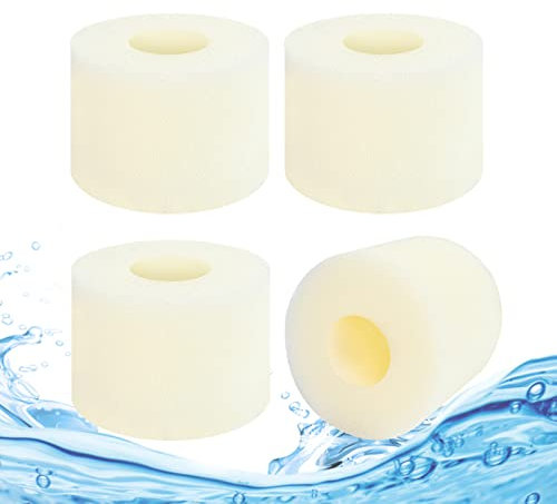 KATELUO 4 Pièces Éponge Filtrante Type S1, Filtre Éponge Cartouche, Mousse pour Filtre Piscine, Cartouche de Filtre en Mousse Réutilisables et Lavables, Convient aux Piscines, Aquariums