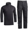 Czen Herren Tactical Shirt Militär Hemden Langarm Shirts Hosenanzüge Airsoft BDU Shirt Paintball Camouflage Outfit (Black, XL)