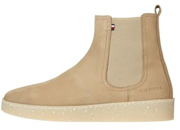Tommy Hilfiger Uomo Scarpe Stivaletti Chelsea Elevated Gum Nubuck Fm0Fm04229 42 Beige Classic Khaki FM0FM04229