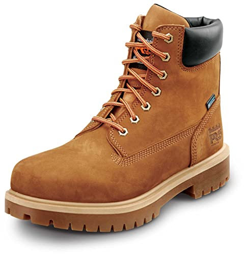 Timberland PRO 6IN Direct Attach - Stivali da lavoro antiscivolo MaxTRAX con punta morbida da uomo, Cannella, 10 Wide