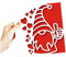 Sredwtk Herz Sterne Gnome Stanzschablonen Wichtel Stanzschablonen Weihnachten Prägeschablonen Stamping Schablone für Diy Album,Scrapbooking,Karten