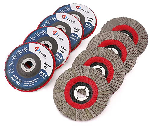 4 pollici 60/120/200/400 grana mole 100 mm Flap abrasivo disco abrasivo per smerigliatrice angolare con 5/8 pergolato -confezione da 4