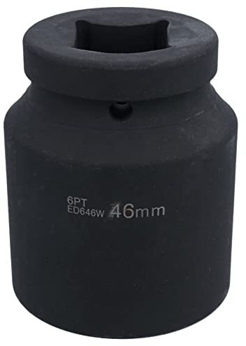 1 Drive 46mm Deep MM Impact Impacted Socket 6 Sided Single Hex