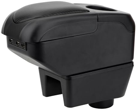 YJYWZH Für Seat Ibiza 6j Armlehnen Ibiza 4 IV 2008-2016 Armlehnen Auto Armlehne Konsole Aufbewahrungsbox Armlehnenbox Großer Stauraum mit Getränkehalter