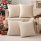 MIULEE Samt Kissenbezug 50x50 cm Kissenhülle Cremeweiß 4er Set Sofakissen Samtkissen Dekorative Dekokissen Couchkissen Zierkissen Bezug Sofakissenbezug für Wohnzimmer Schlafzimmer Büro