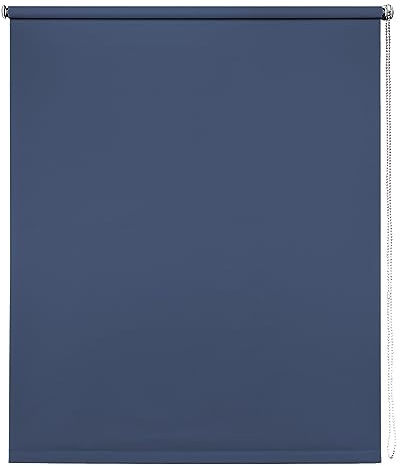 Navy Thermal Blackout Roller Blind - 90cm width x 165cm drop