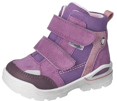 RICOSTA Baby Mädchen Winterstiefel Janne,Kinder Lauflernschuhe,WMS:Weit,lose Einlage,Sympatex,Outdoor-Kinderschuhe,Lammwolle,Cassis (340),23 EU