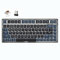 ATTACK SHARK AK832 Low Profile Mechanical Keyboard Ultra-Thin Tri-Mode Wireless Gasket Gaming Keyboard BT5.2/2.4G/USB-C, 20 Backlight 83 Key PBT Keycap, Coiled Keyboard Cable, Brown Switch for Mac/Win