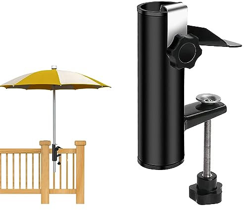 Supporto per Ombrellone da Balcone,Clip per Ombrelloni da Esterno, Morsetto per Ombrellone da Terrazza,Ombrellone da Ringhiera Balcone,Supporto per Ombrellone Utilizzabile per Balconi e Terrazze