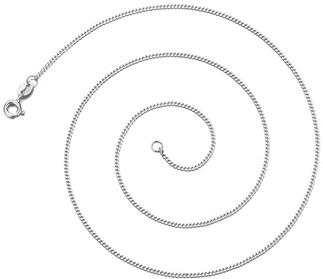 Sterling Silver 16 18 20 Inch 1.2mm Fine Italian Curb Chain Necklace