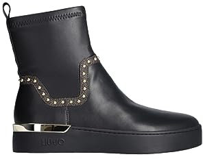 Liu Jo Scarpe Donna, Modello Stivali Anfibi SILVIA 88 BF3051EX212, Realizzate in Pelle Sintetica. Nero