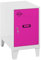 Simon Rack Simonlocker Kommode, klein, 575 x 300 x 500 mm, Amario aus Metall, inkl. Schlüssel, Weiß/Rosa