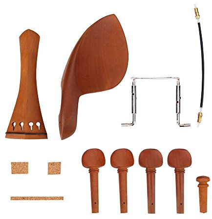 1 Ensemble de Raccords pour Violon, Bois de Jujube, Cordier pour Violon, Chevilles de Réglage, Vis, Queue, Bois de Liège, pour Violon de Taille 4/4