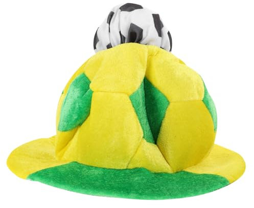 KOMBIUDA Fußball Cheer Hut Lustige Kopfbedeckung Für Sportveranstaltungen Karneval Leicht Tragbar Als Fotorequisite Fußballmuster Für Fans Partys