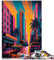 1000-teiliges Puzzle für Erwachsene und Kinder, Artsy Miamie, Holzpuzzle für Erwachsene und Kinder, tolles Geschenk für Erwachsene und Kinder, Größe: 50 x 75 cm