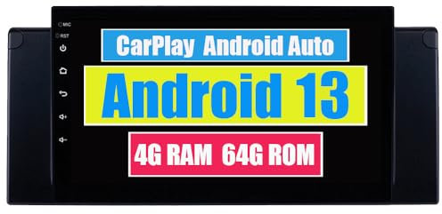 RoverOne Autoradio CarPlay Haupteinheit für BMW X5 E39 E53 1999-2006 Android Auto Touchscreen Sat Navi Bluetooth WiFi Radio Player