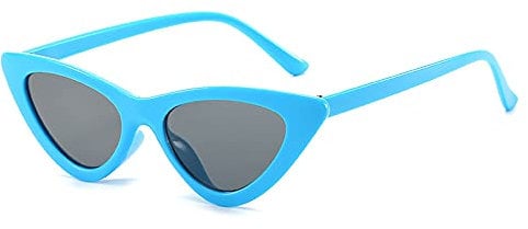 Yumatch Vintage Cat Eye Sunglasses for Women & Men - Polarized UV400 Protection, Blue