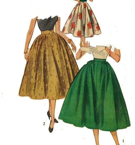 50er-Jahre-Schnittmuster, Tellerrock, Swing, Rockabilly – verschiedene Größen