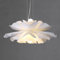 Wylolik Moderne weiße Acryl-Pendelleuchte, kreative Blumen-Hängelampe, nordisches Schlafzimmer, Kronleuchter, höhenverstellbare Aufhängung, Beleuchtung, Wohnzimmer, Kücheninsel, dekorative Lampe