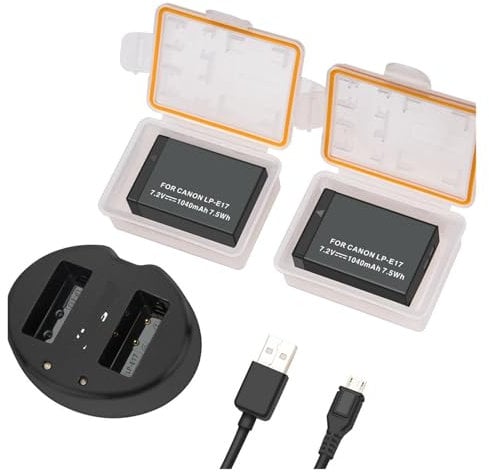 Lithium Battery LP-E17 LP E17 Battery Dual USB Charger Kit ,Compatible For Canon EOS RP M3 M5 M6 M6 II 250D 200DII 750D 760D 800D 850D 77D ,Battery(1pcs battery)