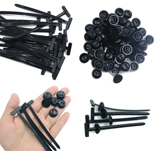 100 PCS Serre Cable en Nylon Universels Black Autobloquantes Attache Cable Résistant au UV Collier de Serrage en Plastique Pour Cable Management Réparation Automobile Usage Quotidien
