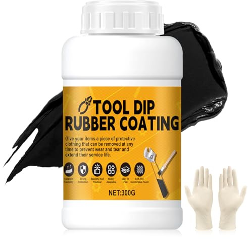 Gummibeschichtung, Gummi Farbe Rubber Coating Liquid Rubber, 300g - Schwarz | Flexibel und Abnehmbar, Schutzbeschichtung für Zangen und Schmuckwerkzeuge, Flüssigkeitsgetaucht